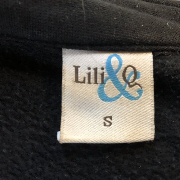 Lili & Q Black Jacket with Mandarin Collar Festival Jacket Boho Clothing Small - Picture 8 of 8